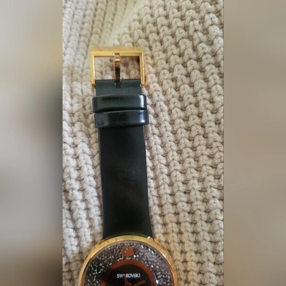 Swarovski Crystaline Watch, Black, Rose-Gold Tone
